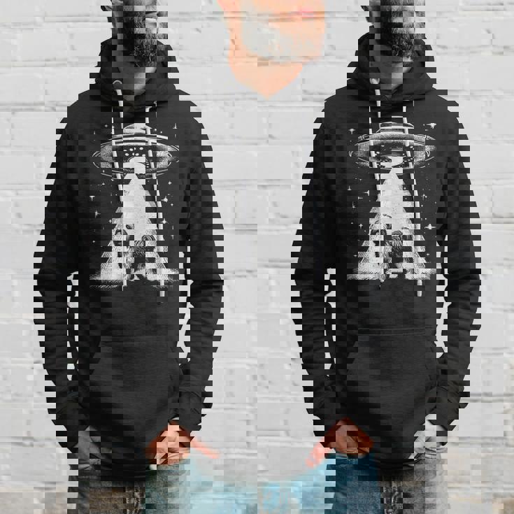 ラサ・アプソ・マム・ダッド・ドッグ-面白いエイリアンufo パーカー 彼への贈り物