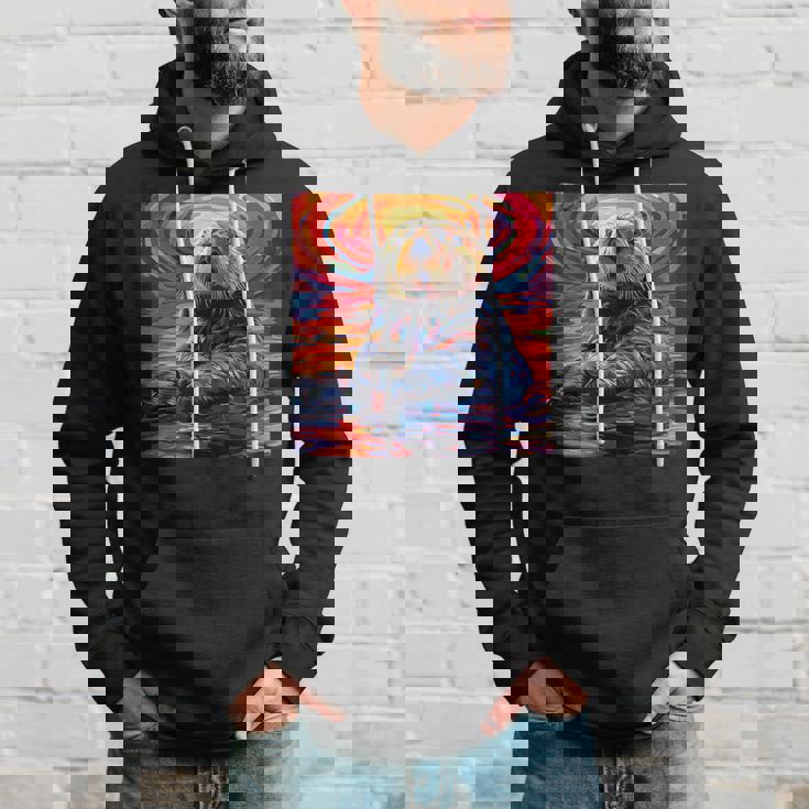 ラッコ カラフル グラフィック パーカー 彼への贈り物