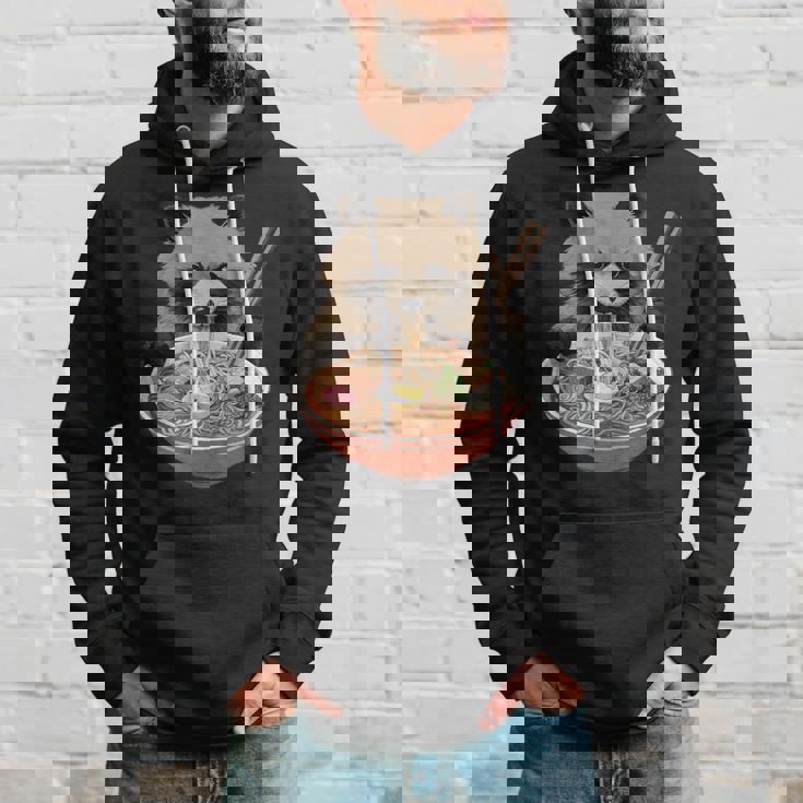 ラーメンたぬき タヌキ おもしろ ユニーク 動物 アニマル 狸 漢字 麺 グラフィック イラスト アニメ パーカー 彼への贈り物