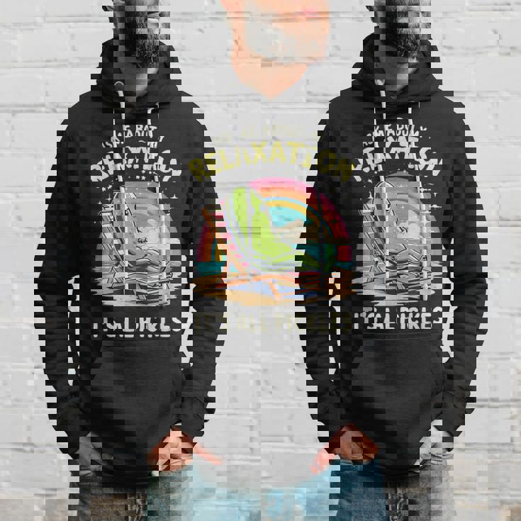 リラクゼーション聞いてピクルスモチベーション パーカー 彼への贈り物