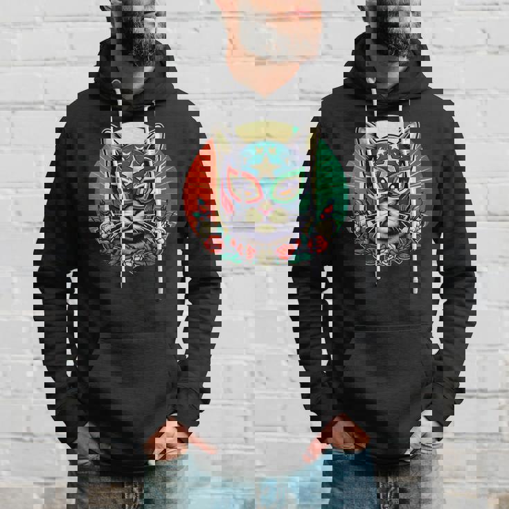 ルチャ リブレ クールキャットマスク ルチャドールマスク パーカー 彼への贈り物