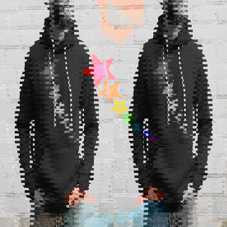 レインボーカラーの星。 パーカー 彼への贈り物