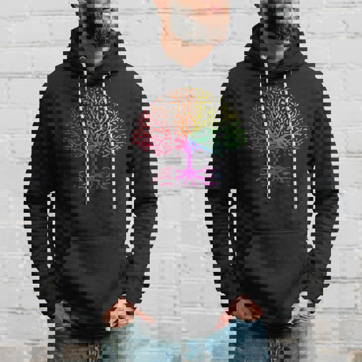 レインボーフラッグ ツリー・オブ・ライフ Lgbt ゲイ・プライド月間 Lgbtqアライ パーカー 彼への贈り物