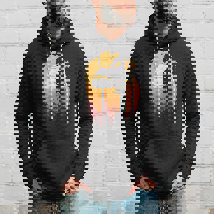 レトロサンセットツリークライマーアーボリスト。 パーカー 彼への贈り物