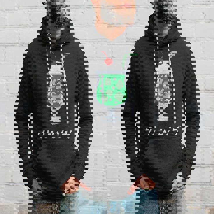 レトロジャパニーズグリーンクリームソーダジュースドリンクジャパン 70年代 80年代 パーカー 彼への贈り物