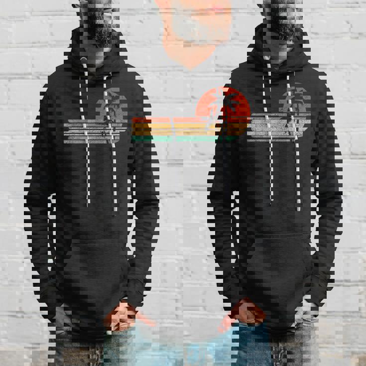 レトロスタイル トロピカル ビンテージ 夕日 ビーチ ヤシの木 パーカー 彼への贈り物