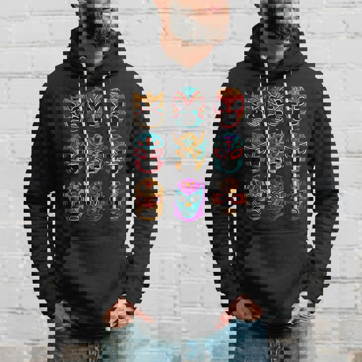 レトロ・ルチャ・リブレ フリースタイル・レスリング・ファイター パーカー 彼への贈り物