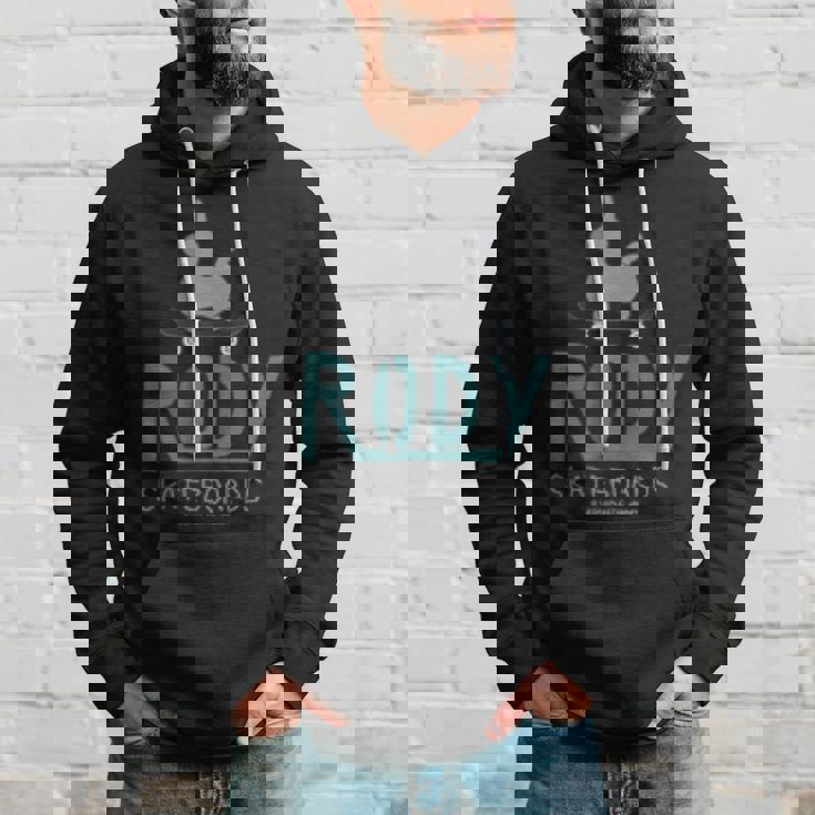 ロディ Rody（Rody Of ThetreetSkateboard_Green バックプリント パーカー 彼への贈り物