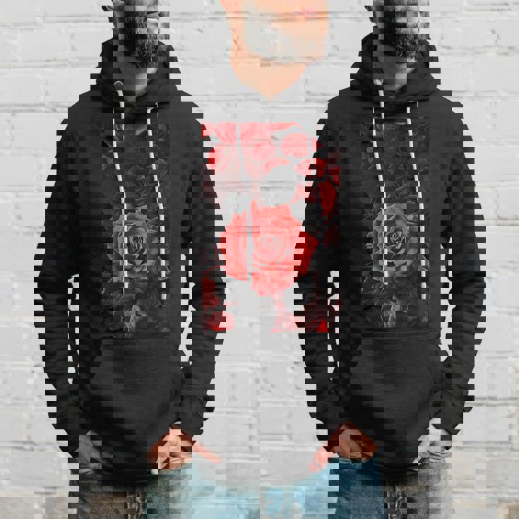 ロマンティックローズ レッド 美的 ゴシックローズ パーカー 彼への贈り物