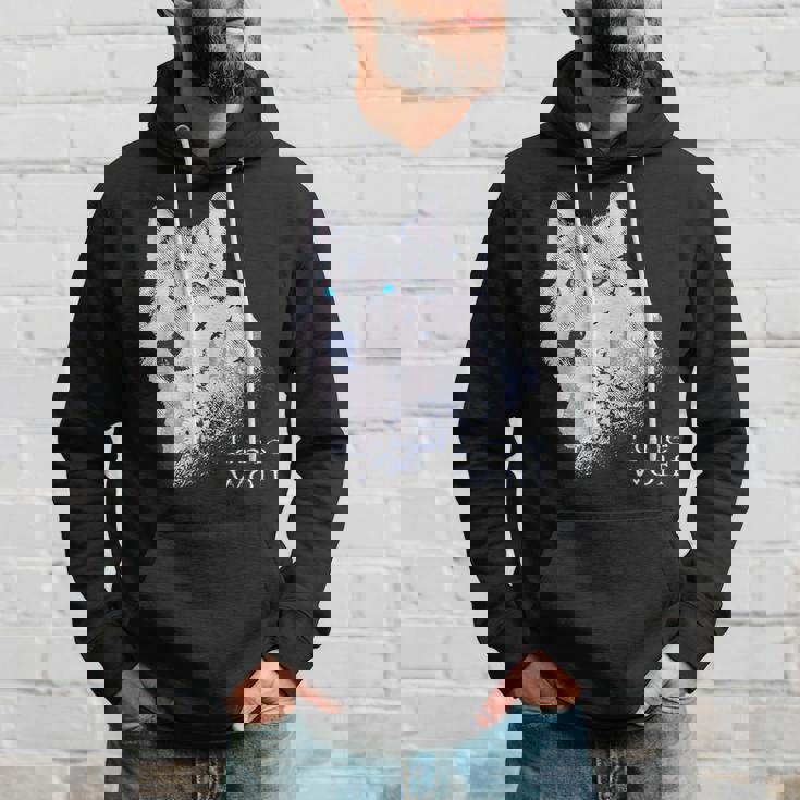 ローンウルフ 森 山 野生 野生動物 雪 オオカミ パーカー 彼への贈り物