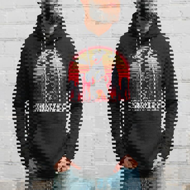 ヴィンテージ ミニ シュナウザー シュナウジラ アンティーク調 動物愛好家 パーカー 彼への贈り物