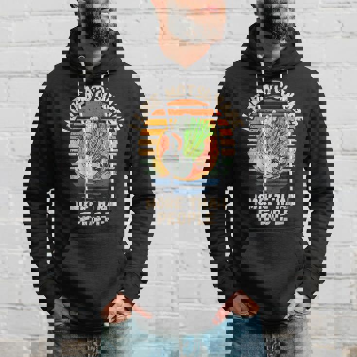 ヴィンテージ 人よりモツナベが好き レトロ もつ鍋 パーカー 彼への贈り物