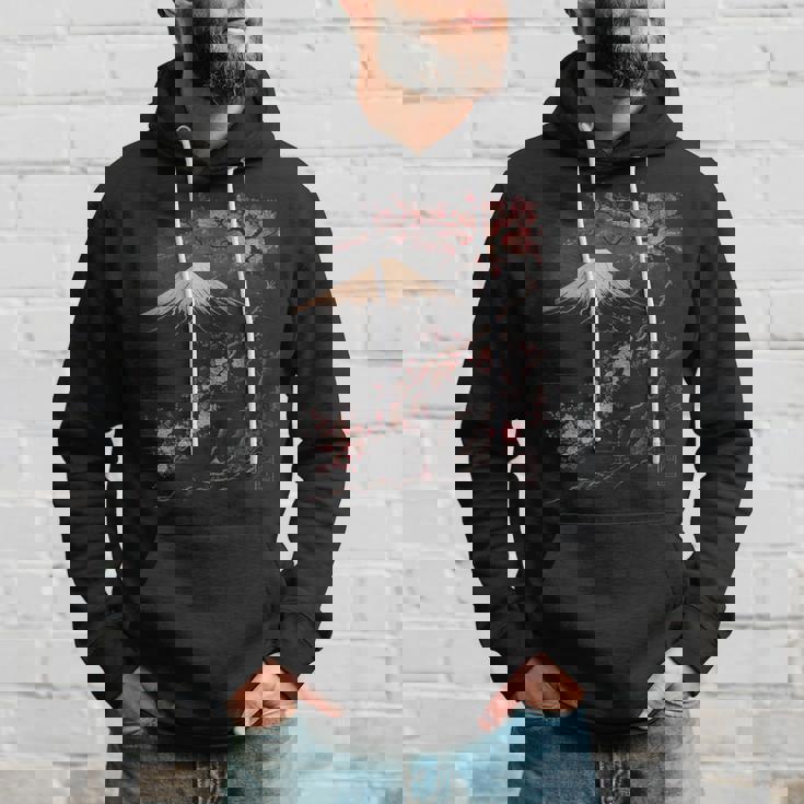 ヴィンテージ 桜 富士山 日本アート 日本 グラフィック パーカー 彼への贈り物