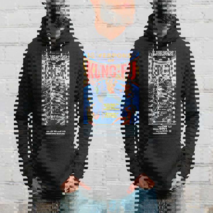 ヴィンテージカンフー格闘技 映画レトロギフト パーカー 彼への贈り物