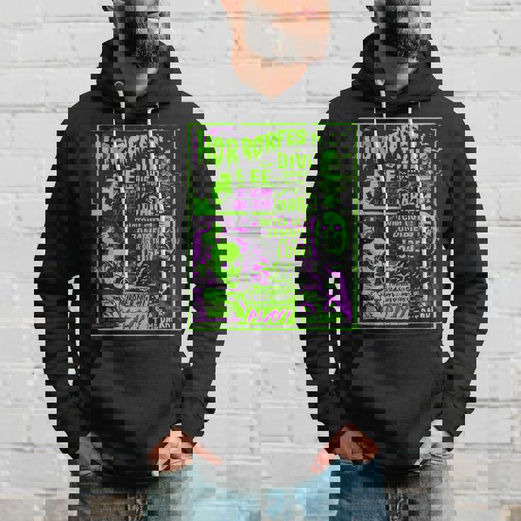 ヴィンテージホラーフェス ハロウィン映画ポスター オールドタイムホラー パーカー 彼への贈り物