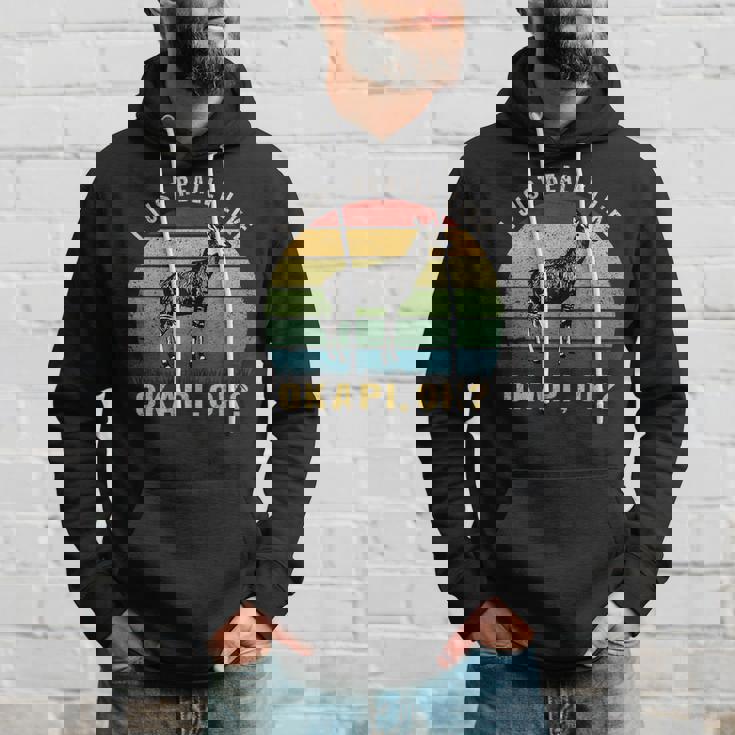 ヴィンテージレトロオカピ動物tシャツ I Just Really Like Okapi Ok パーカー 彼への贈り物