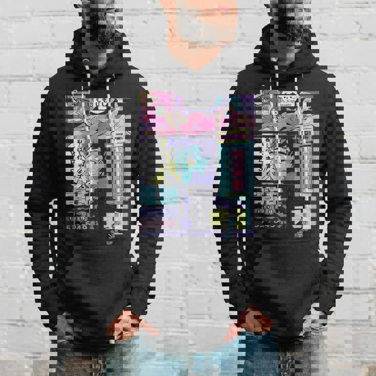 ヴィンテージ・アニメ・スタイル ミッドナイト・ジャパン・マンガ パーカー 彼への贈り物