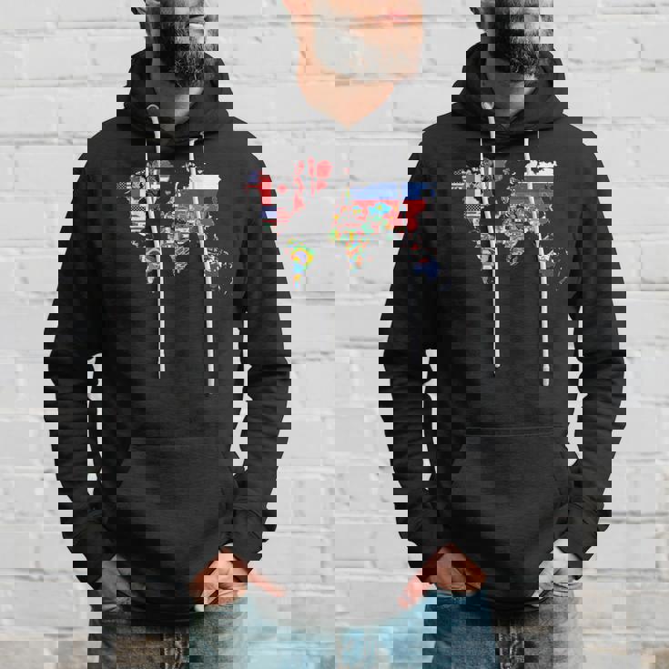 世界地図 国旗 アトラス パーカー 彼への贈り物