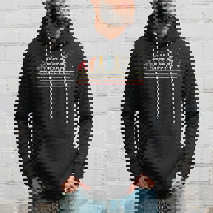 人類の進化 釣り竿 漁師 釣り人 面白い 釣り フィッシング サプライズ おもしろ アイデア 釣り パーカー 彼への贈り物