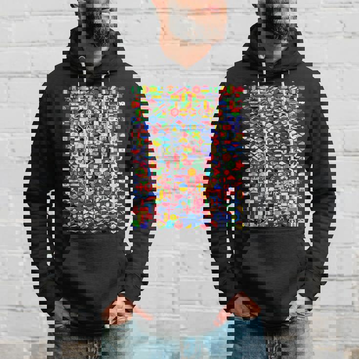 六角形の世界旗、国旗tシャツ パーカー 彼への贈り物