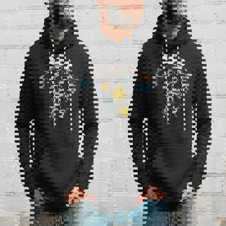 冬の飾り付けを楽しむ北海道の小鳥 シマエナガ 雪の結晶 パーカー 彼への贈り物