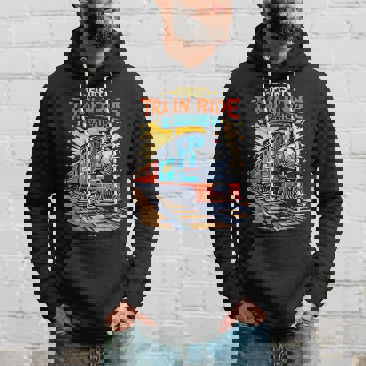 初電車 乗る 鉄道 アドベンチャー 風景 旅行 メモリーギア パーカー 彼への贈り物