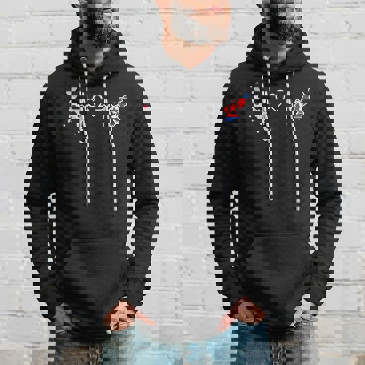 北朝鮮 日本 ハートビート 北朝鮮の日本の国旗 パーカー 彼への贈り物