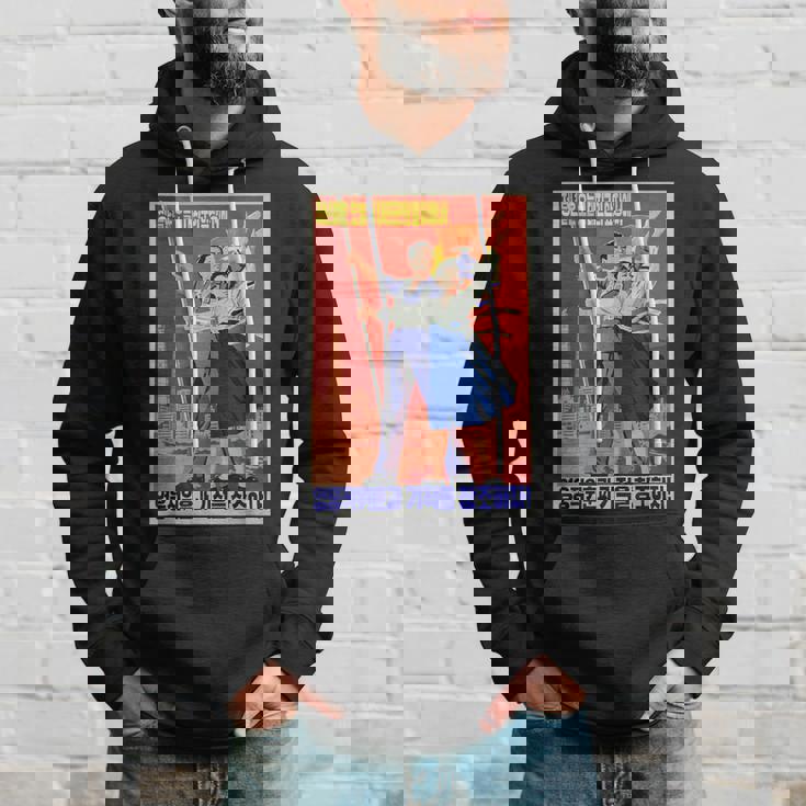 北朝鮮プロパガンダポスター 面白いカルトコスチューム パーカー 彼への贈り物