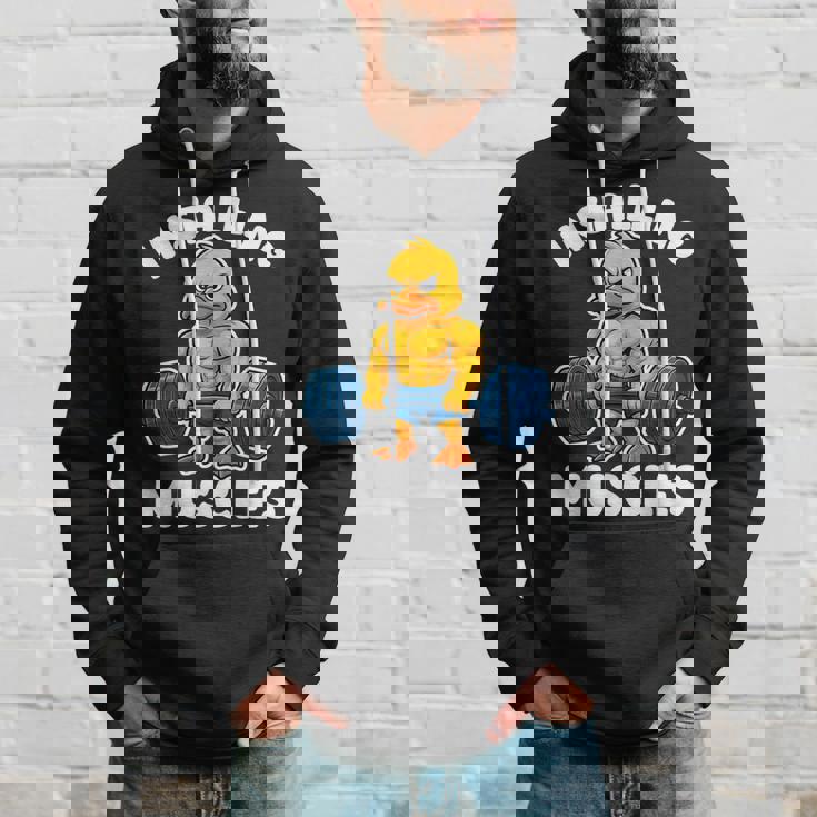 取り付け 筋肉 アヒル ウェイトリフティング フィットネス ジム 男の子 男性 パーカー 彼への贈り物