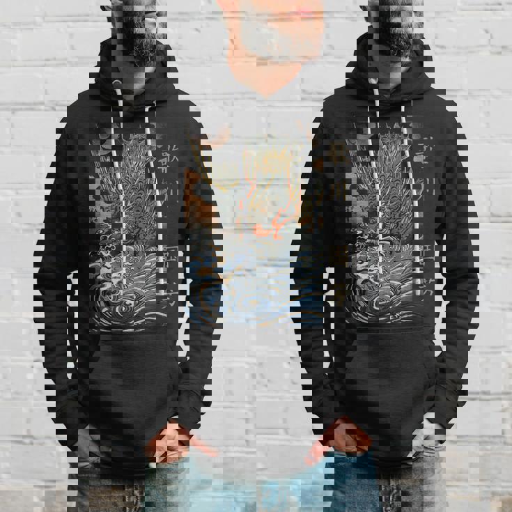 和龍 波 歌川国吉 浮世絵 伝統 パーカー 彼への贈り物