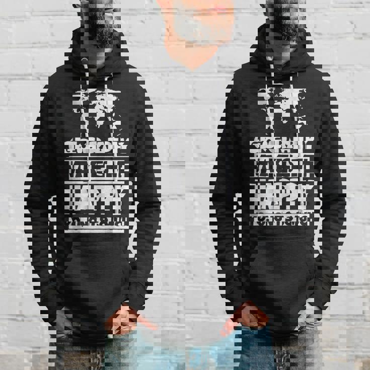 地理の先生への贈り物-面白い地理の恋人のユーモア パーカー 彼への贈り物