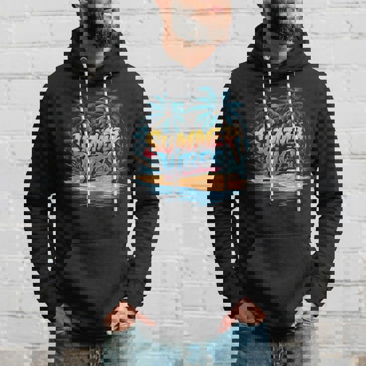 夏 バイブ トロピカル ビーチ ヤシの木 オーシャン サンシャイン パーカー 彼への贈り物