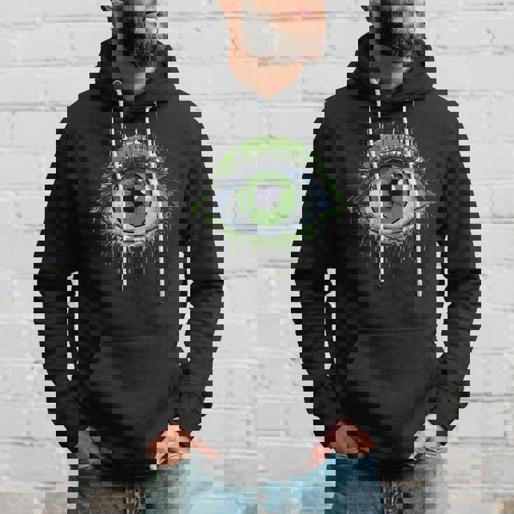 大きな緑の目玉 パーカー 彼への贈り物