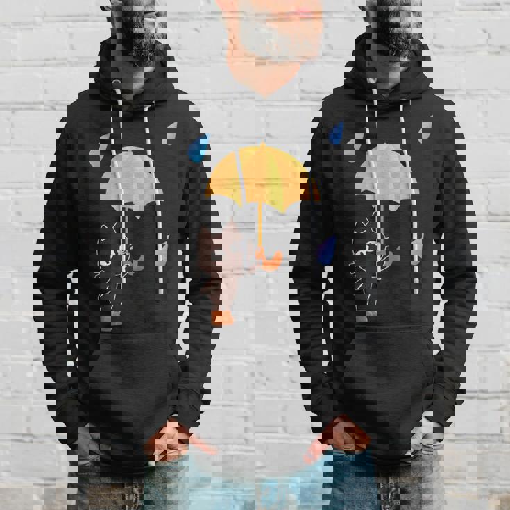 大人かわいい絵本の猫 雨の日 パーカー 彼への贈り物