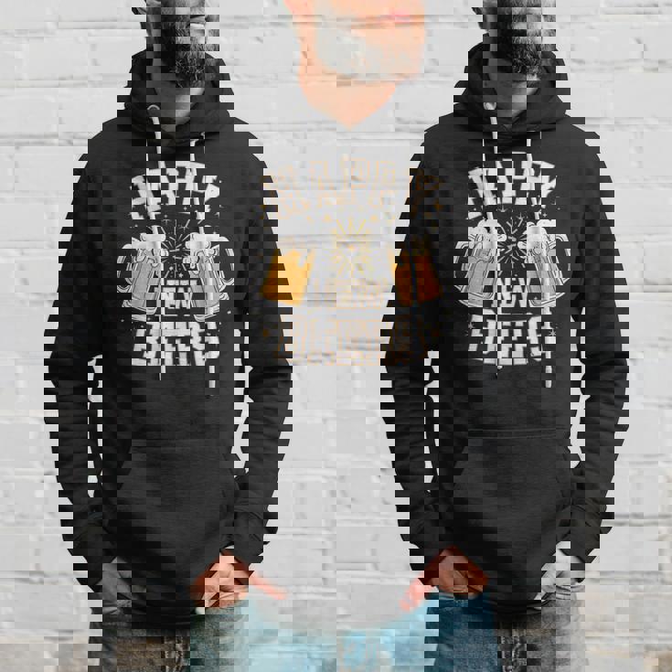 大晦日パーティー ハッピーニュービール おもしろビール愛好家ギフト パーカー 彼への贈り物