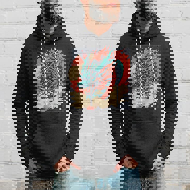 大胆でクールな外観の素晴らしい日本のドラゴン。 パーカー 彼への贈り物