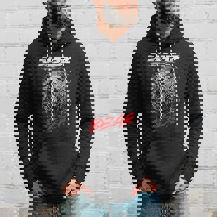 子グマを守る自慢のパパベア パーカー 彼への贈り物