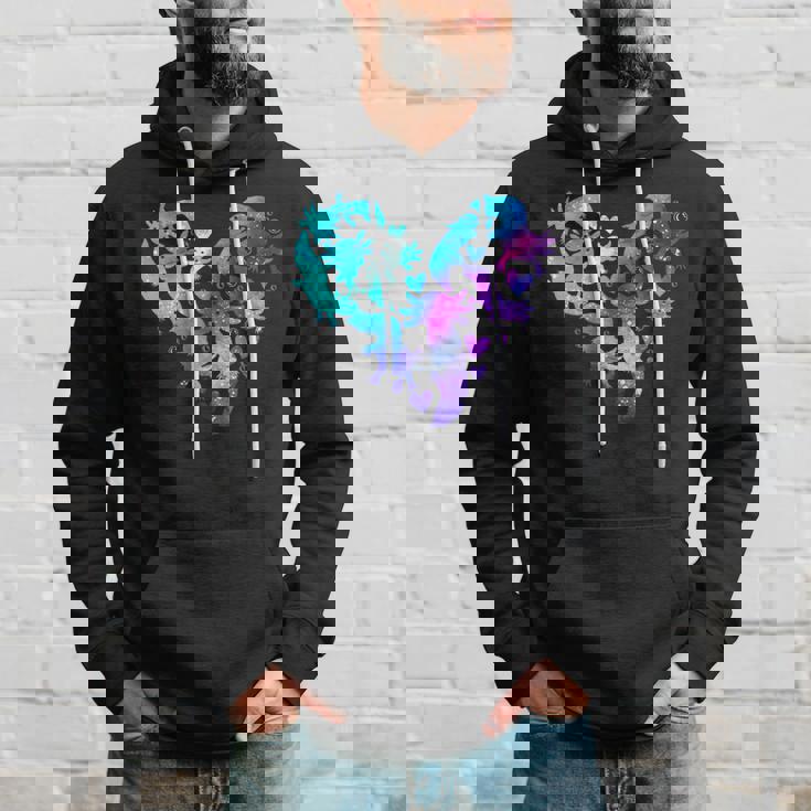 宇宙 ウーパールートル かわいいウーパールーパー ハート 水彩 ウーパールーパー パーカー 彼への贈り物