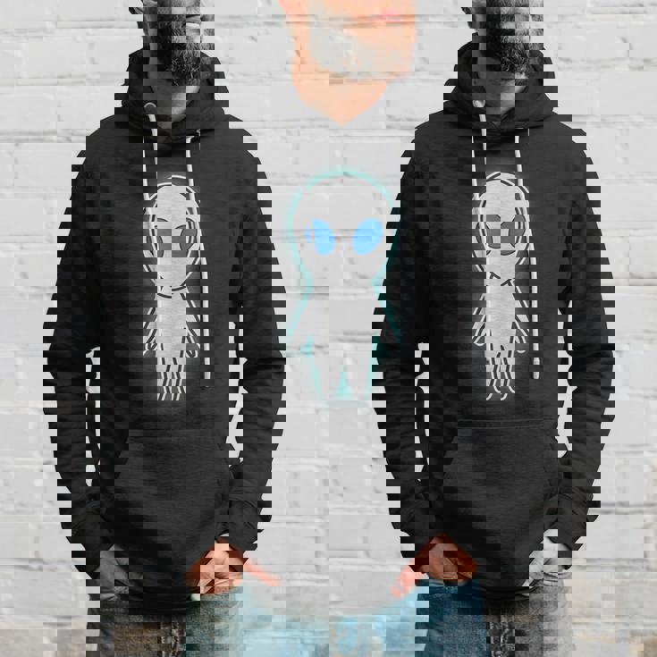 宇宙人 エイリアン『セルフィー』グレイ【ゆるフレンズ】かわいい イラスト 面白い パーカー 彼への贈り物