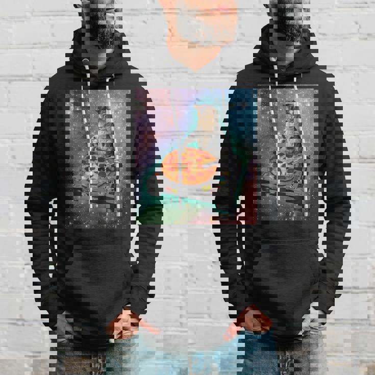 宇宙宇宙 ギャラクシー 宇宙 猫 ピザ Dj 面白い かわいい コズミック パーカー 彼への贈り物