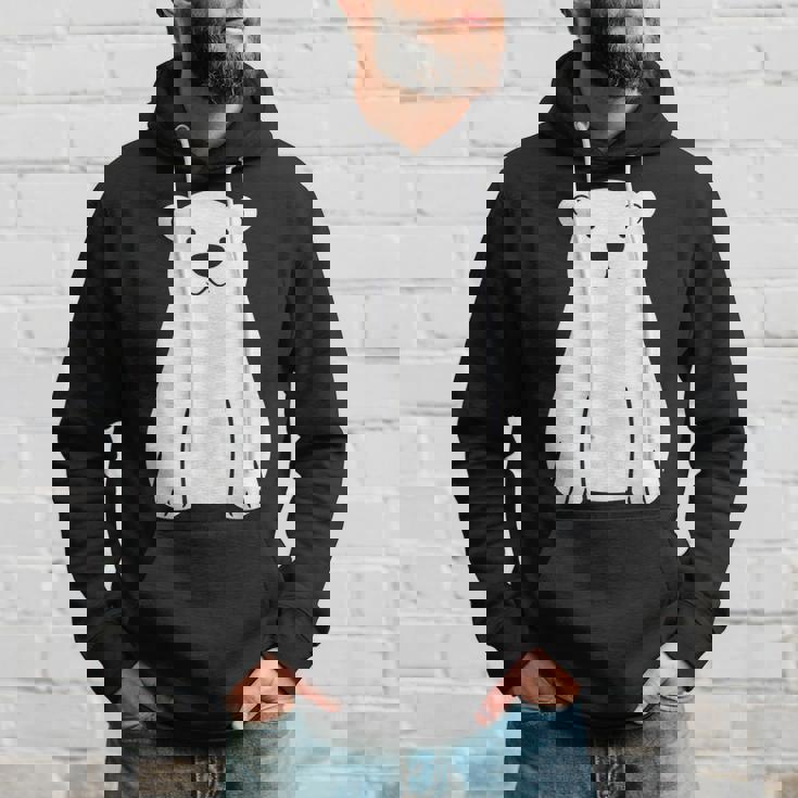 小さなシロクマ かわいいミニマリスト シンプルなシロクマ パーカー 彼への贈り物