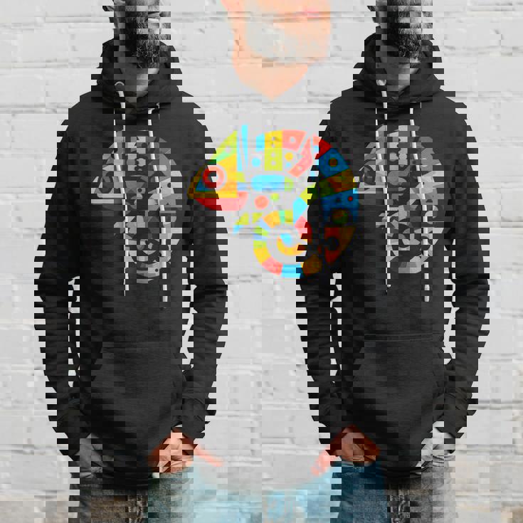 幾何学的ミニマリズム イラスト カメレオン 爬虫類 パーカー 彼への贈り物