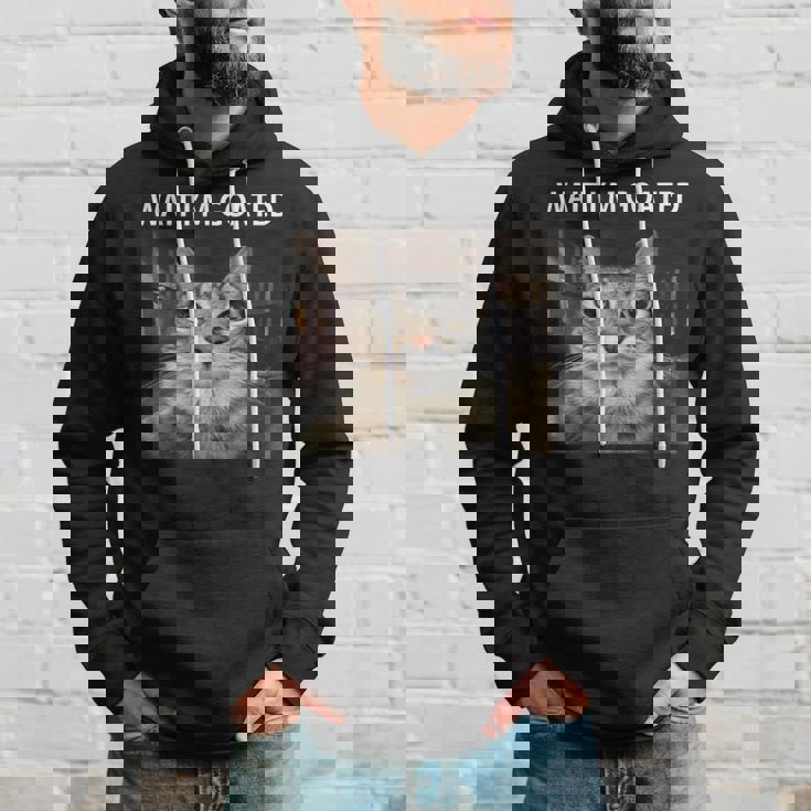 待ってよヤギの愚かな猫のミーム パーカー 彼への贈り物