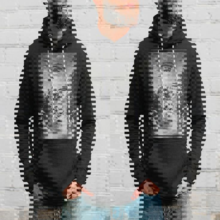 怖い猫 エイリアン Ufo 宇宙愛好家 面白い パーカー 彼への贈り物