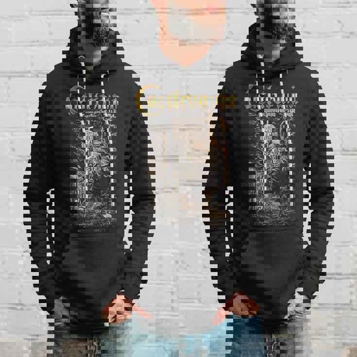 悪魔城ドラキュラ シンフォニーボックス アート ゴシック 月 夜 レトロ ゲーマー パーカー 彼への贈り物