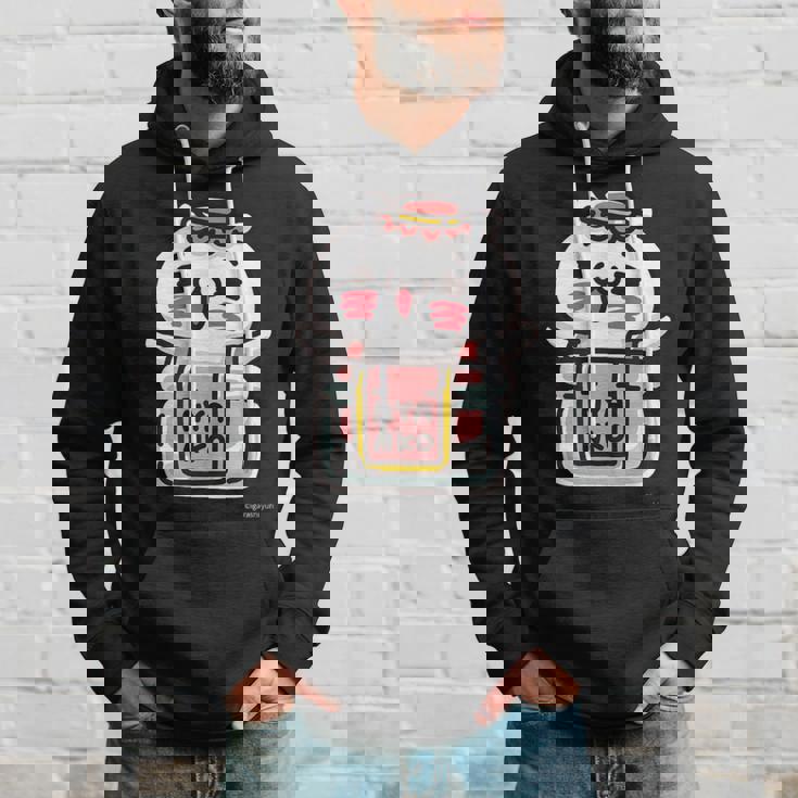 愛しすぎて大好きすぎる。ペアデザインにゃんこジャム ダークカラー パーカー 彼への贈り物