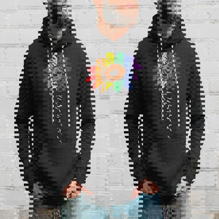 愛のヒマワリ 花柄 Lgbtq レインボーフラッグ ゲイプライド アライ パーカー 彼への贈り物