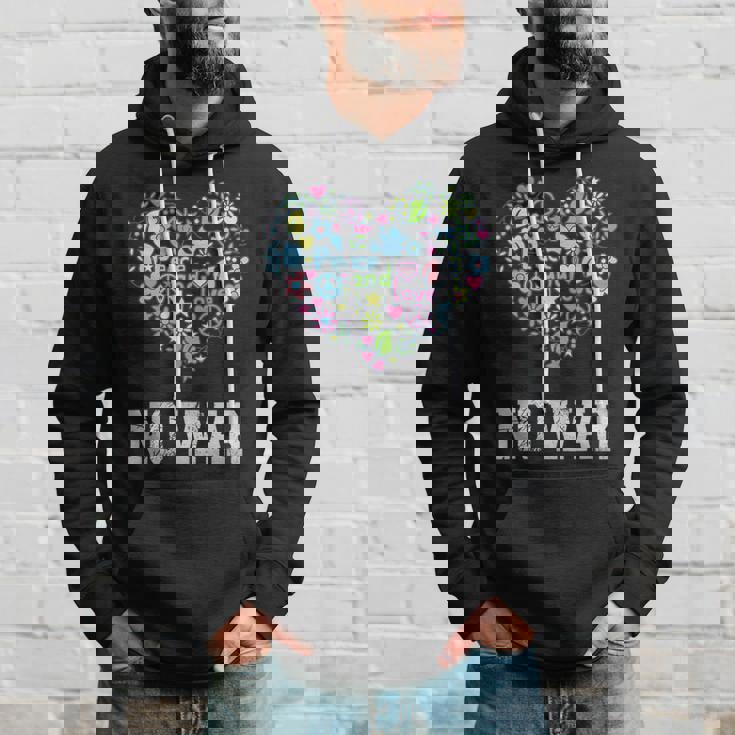 戦争なし、平和、反戦、戦争なし パーカー 彼への贈り物