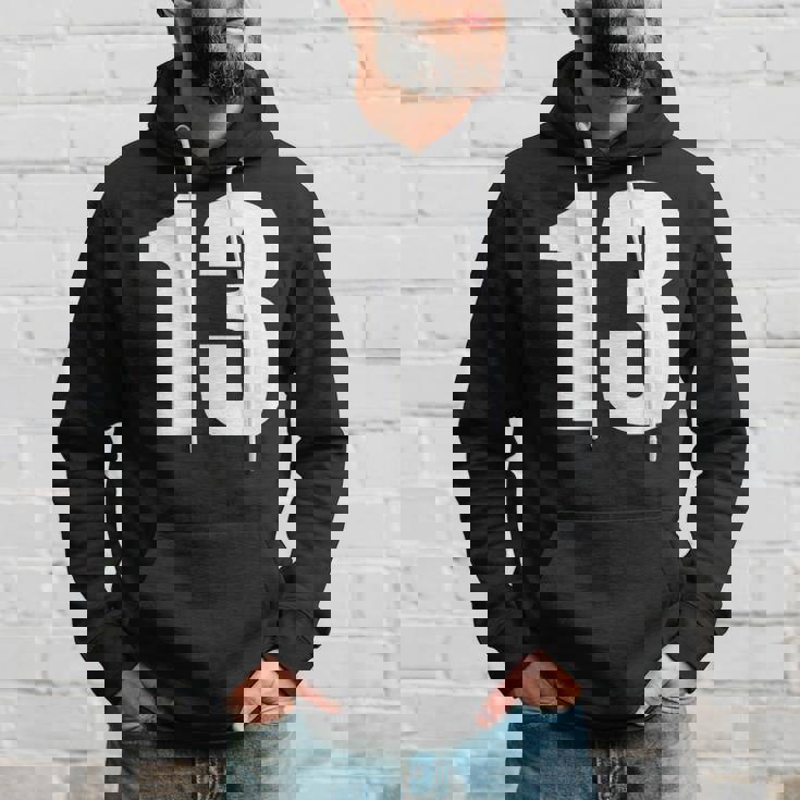 数字 Nhirn 数字 13 プレーン 白 数字 パーカー 彼への贈り物