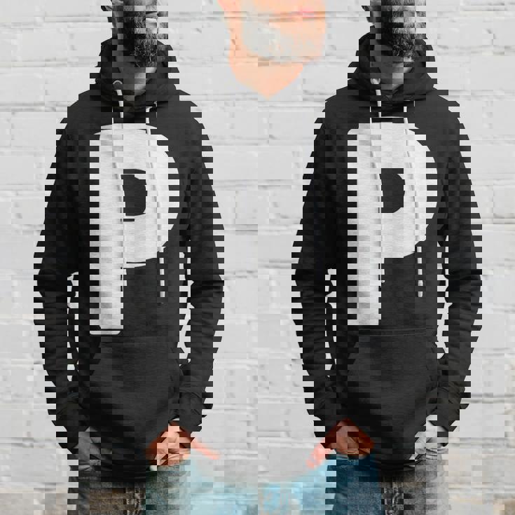 文字p 大文字 アルファベット モノグラム イニシャル パーカー 彼への贈り物